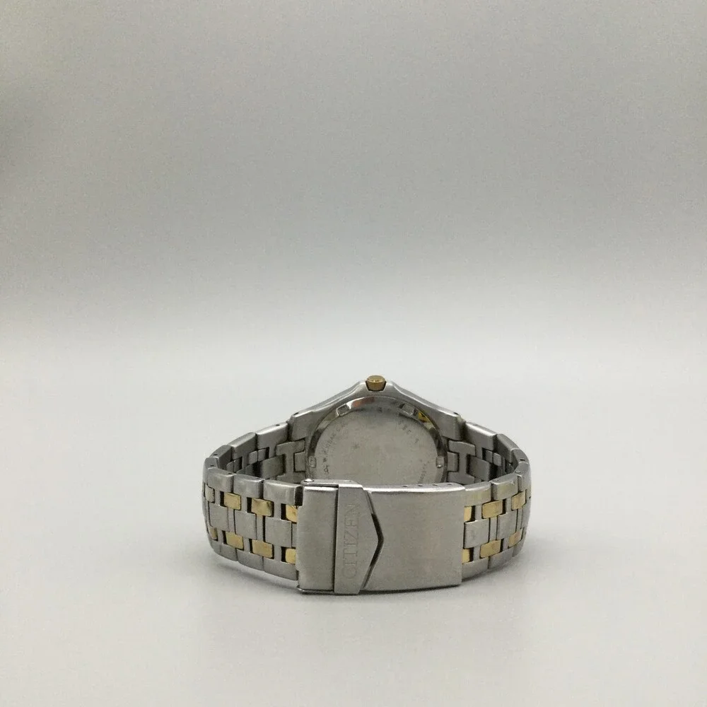 Vtg Citizen 250A-K001463 Mens Watch 37mm Two Tone Day Date New Battery 7.25